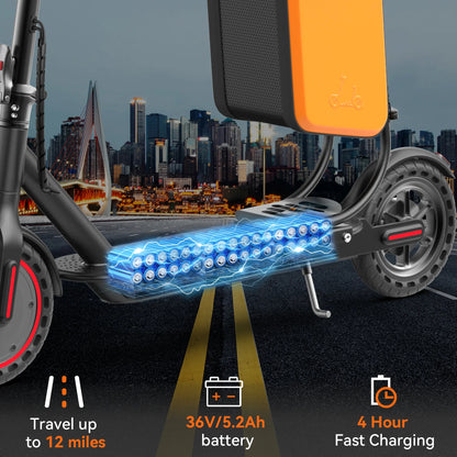 Red Ruwan electric scooter e-bike with handlebar controls and sleek design, capable of 30Km/h and 25Km range.
